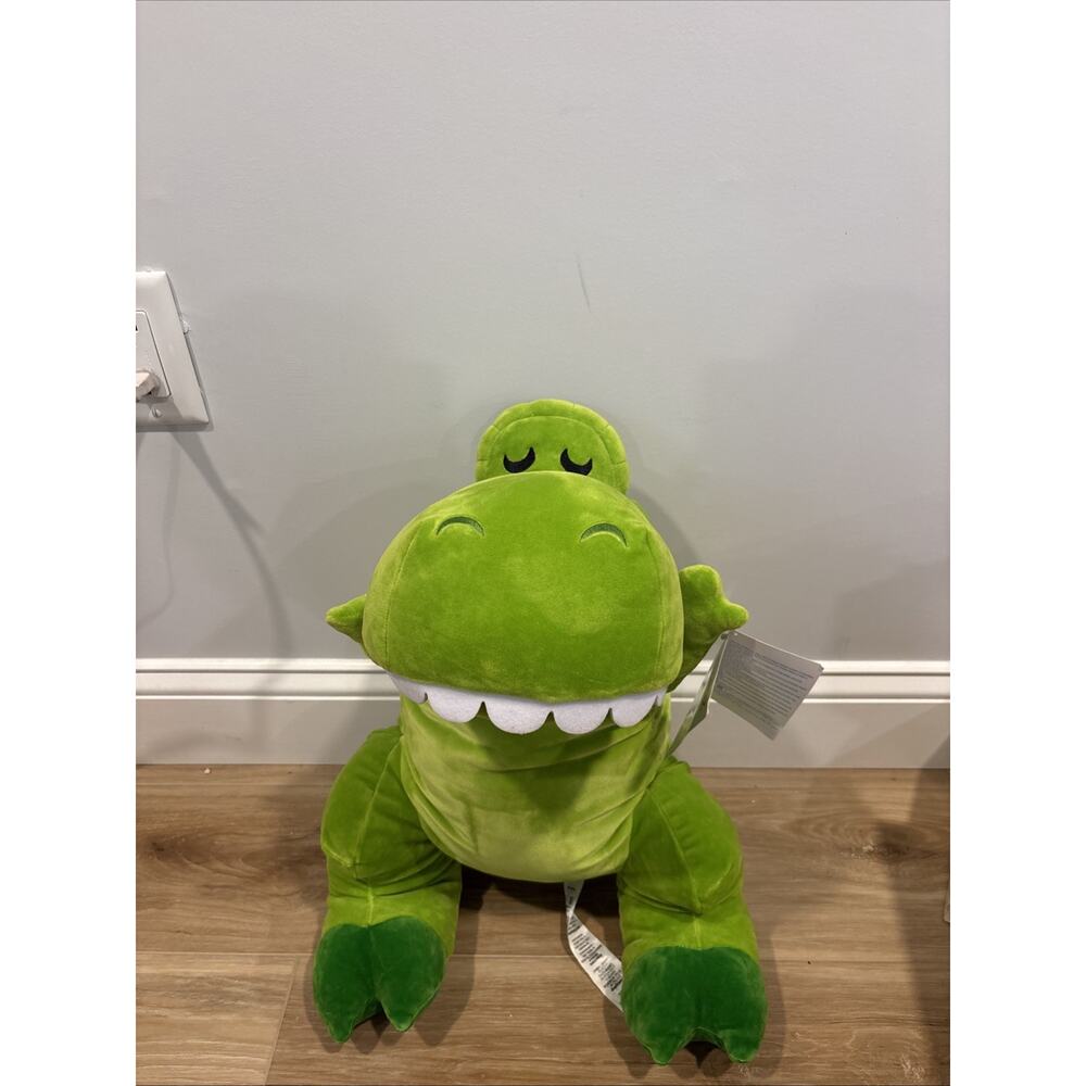 Disney Store Toy Story Rex Dinosaur Cuddleez 24" Jumbo Plush Green Brand New